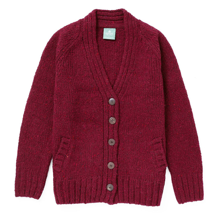 Aran Woollen Mills Donegal Prune Cardigan