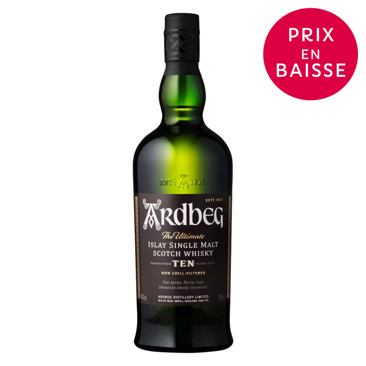 Whisky Ardbeg 10 ans Un-chillfiltered