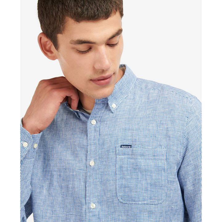Chemise Linton Navy Barbour