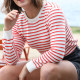 Pull fiona ecru/orange fe24 ooi