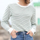Pull Fiona Rayé Écru-Vert Out Of Ireland