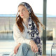 Out of Ireland Dark Blue Flowers Stole