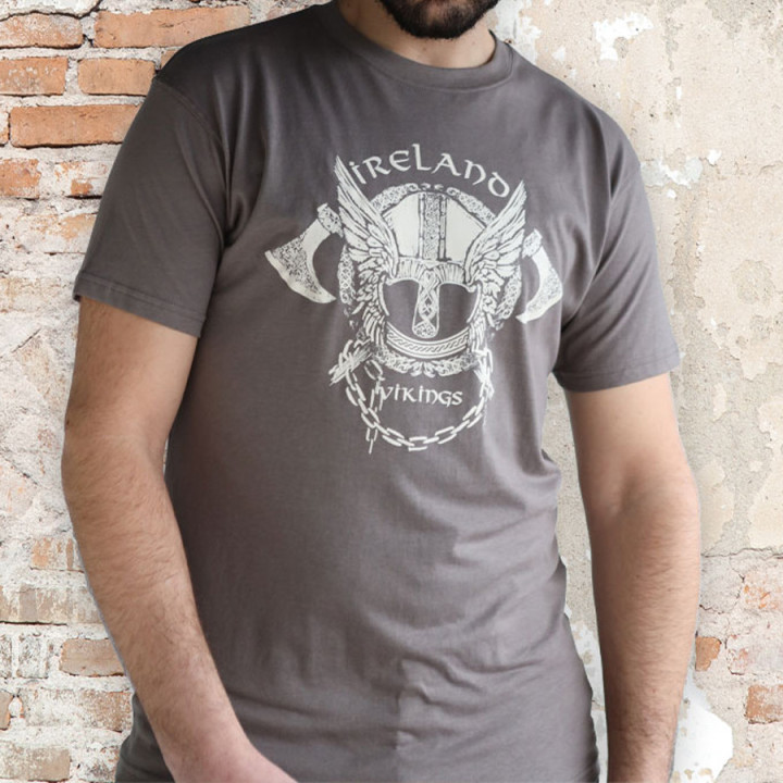Tee shirt manches courtes viking gris