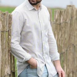 Chemise David Rayée Vert Out Of Ireland