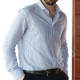 Chemise David Rayée Bleu Out Of Ireland