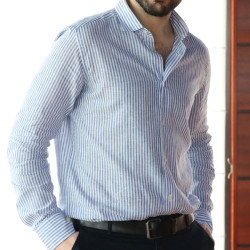 Out Of Ireland Blue Striped David Shirt