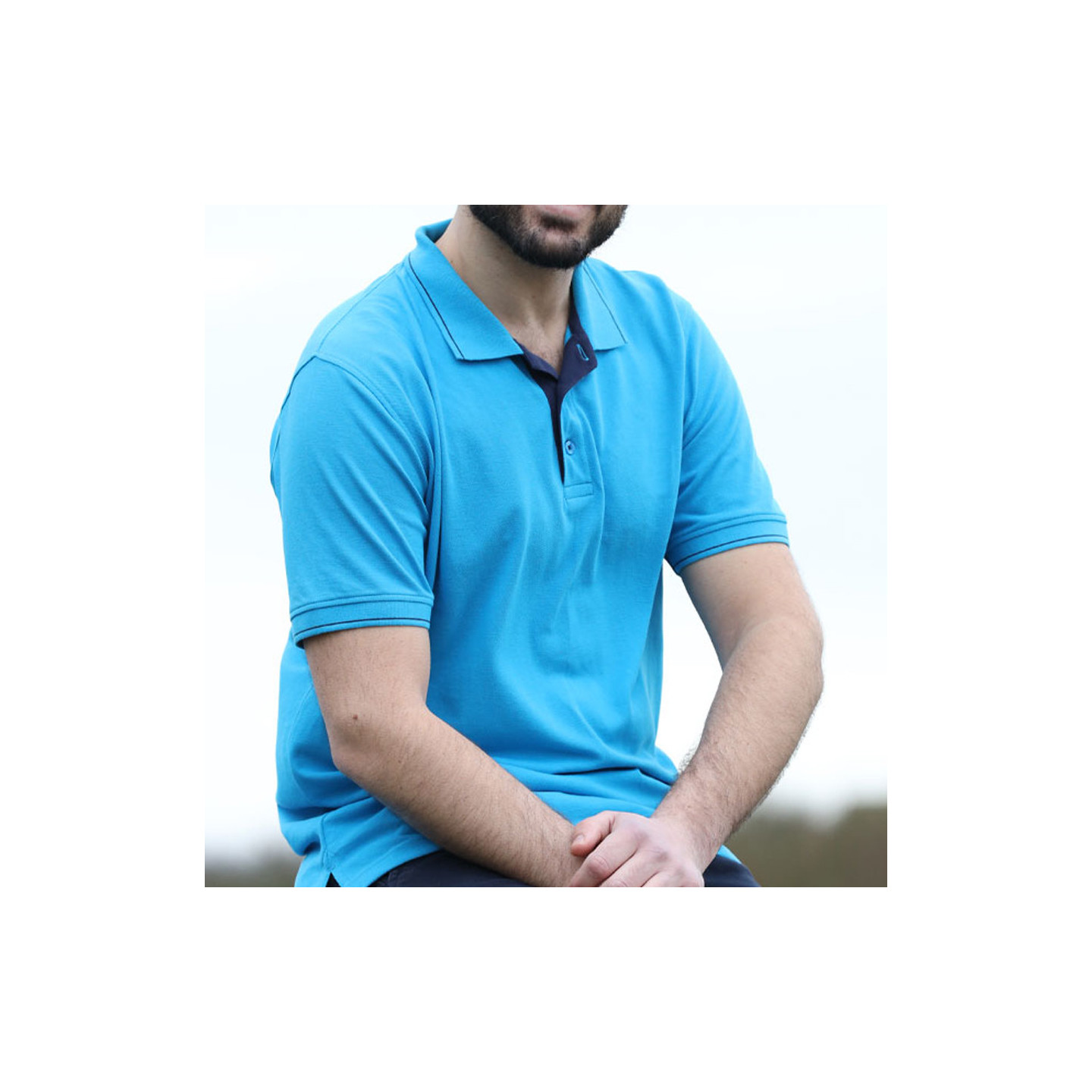 Chemise mc aaron bleu he24 ooi