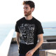 T-shirt Ireland Doodle Noir