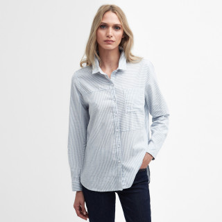 Barbour Beachfront Dusky Green Stripe Blouse