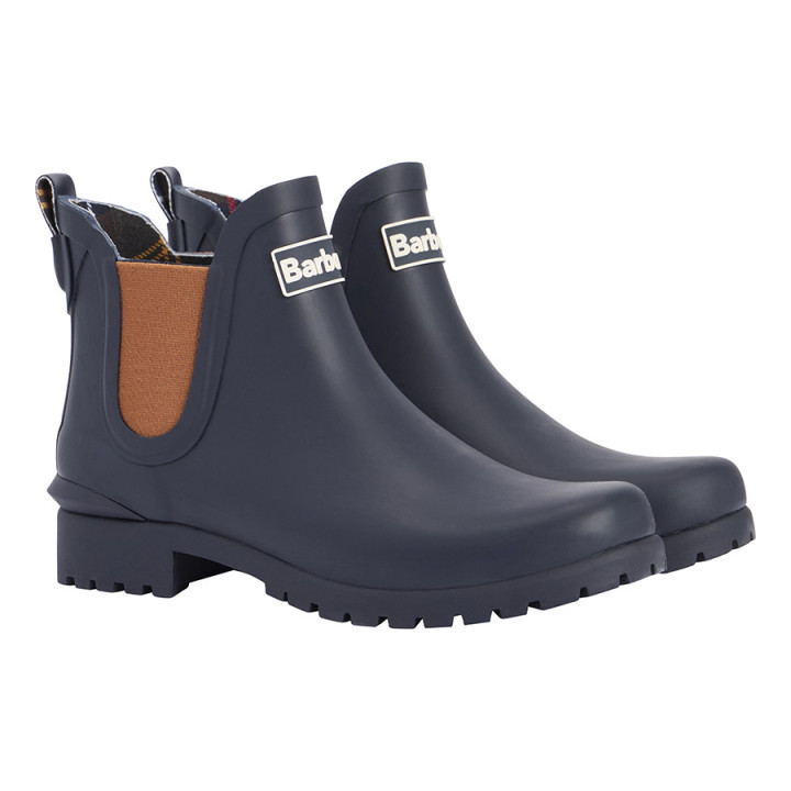 Wilton Navy-Bran Barbour boots