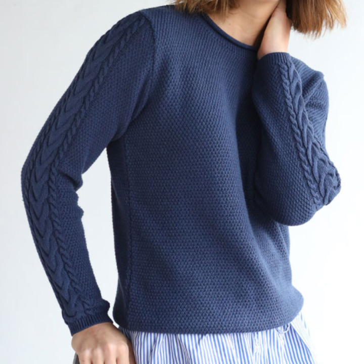 Pull anna bleu marine fe24 ooi