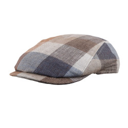 Casquette evan carreaux beige