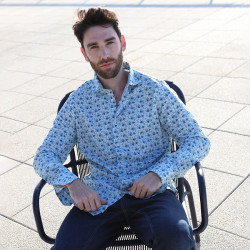 Out Of Ireland Sacha Blue Flowers Shirt