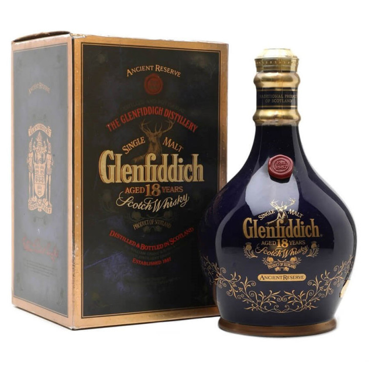 Glenfiddich 18 ans Decanter Or et Bleue 70cl 40°