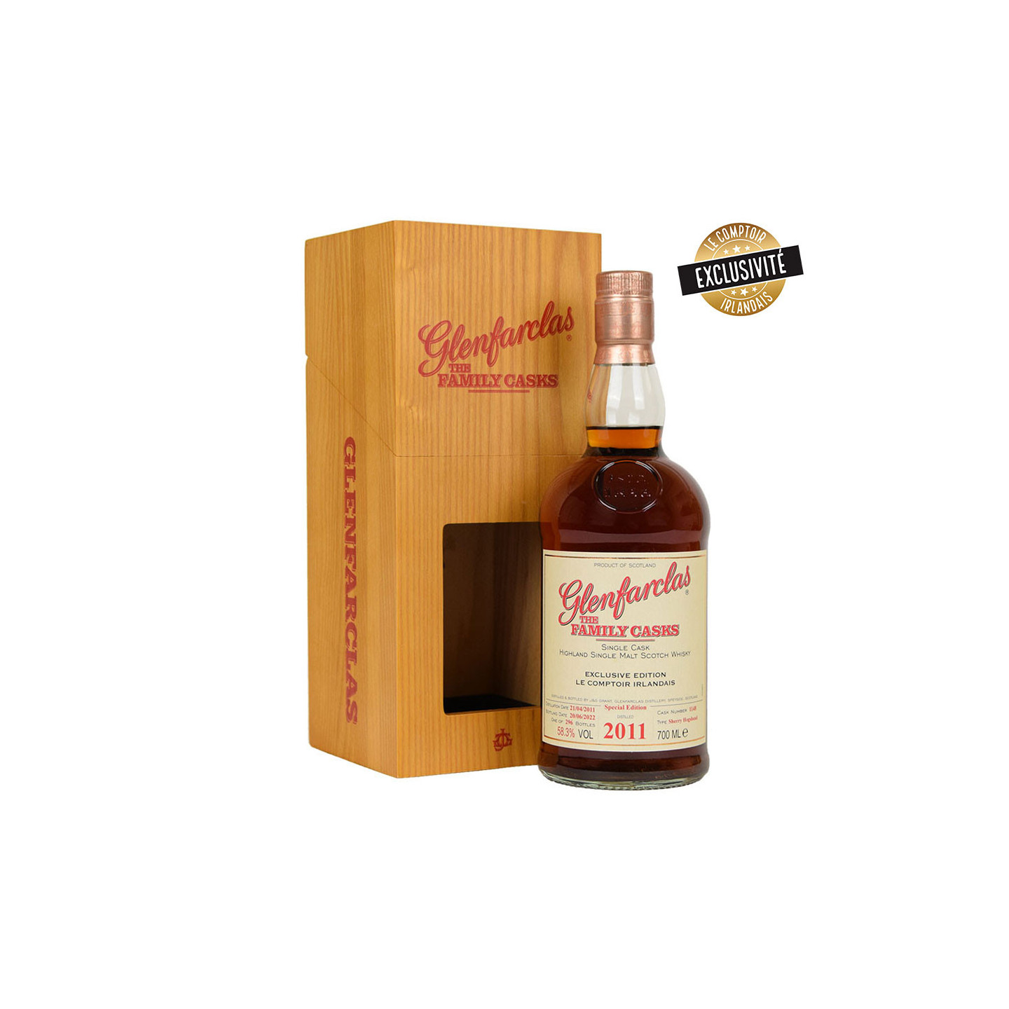 Glenfarclas 2011 Family Cask 1148 70cl 58.3° - Le Comptoir Irlandais