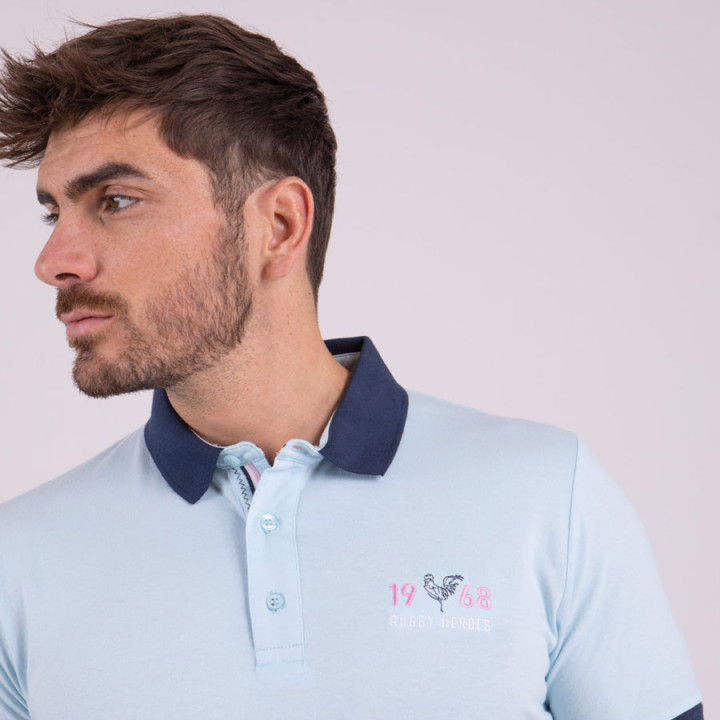 Polo Bleu Manches Courtes Rugby Heroes Camberabero