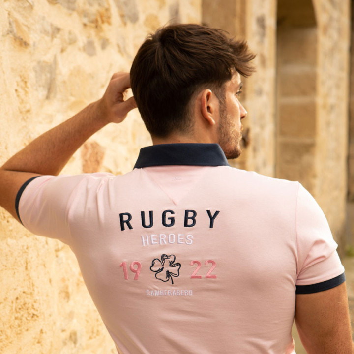 Polo Rose Manches Courtes Rugby Heroes Camberabero