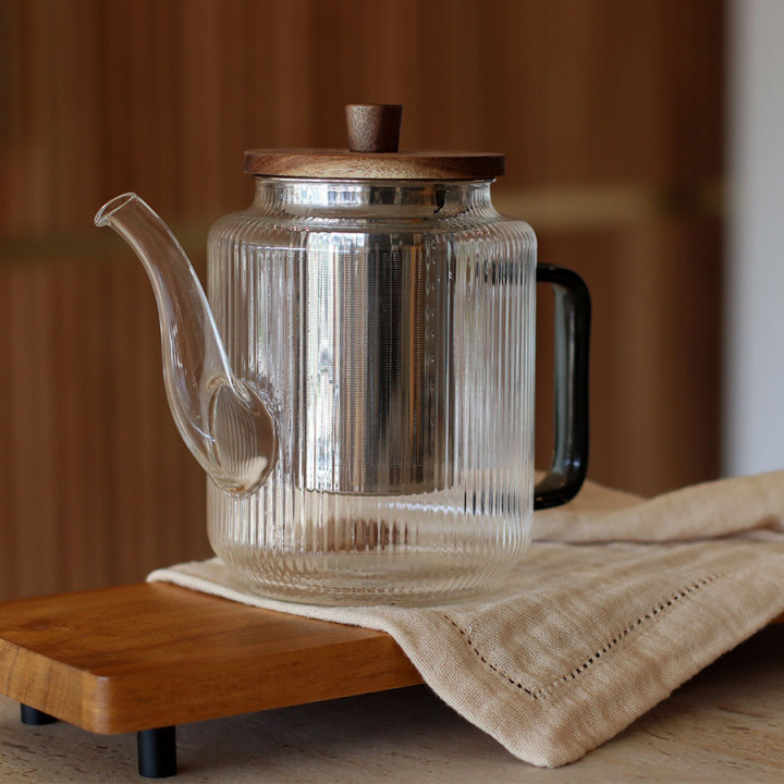 Karl Smoked Grey Teapot 1.20L