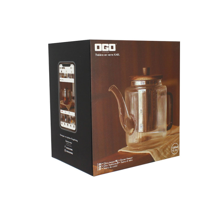 Théière Karl Gris Fumé 1.20L