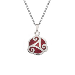 Red Triskel necklace