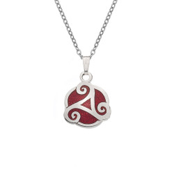 Collier Triskel Rouge