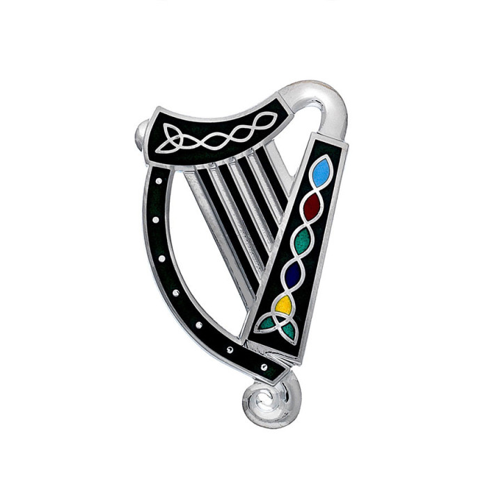 Celtic Harp Brooch