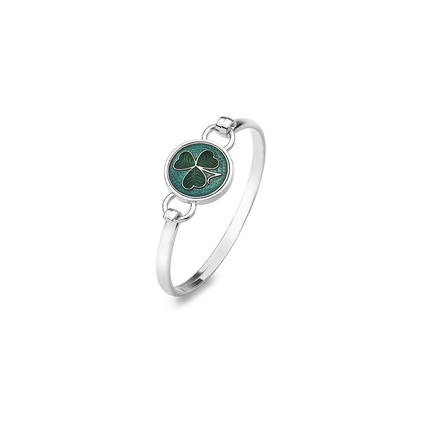 Bracelet Rigide Trefle Vert