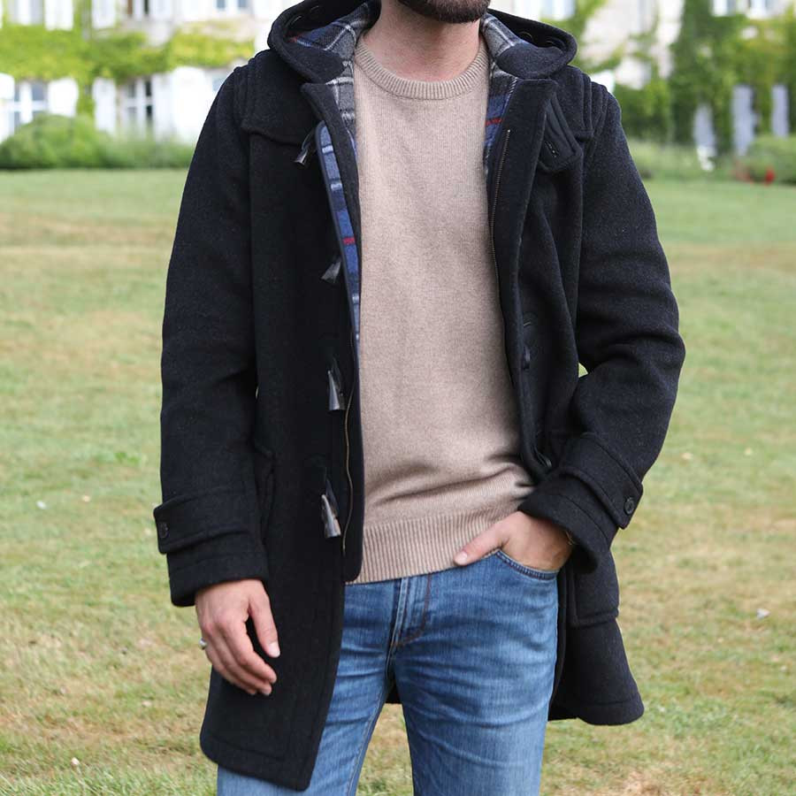 Barry Charcoal Zipped Duffle-Coat - Coats - Le Comptoir