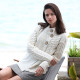 Aran Woollen Mills Cardigan 3 buttons Merino ecru