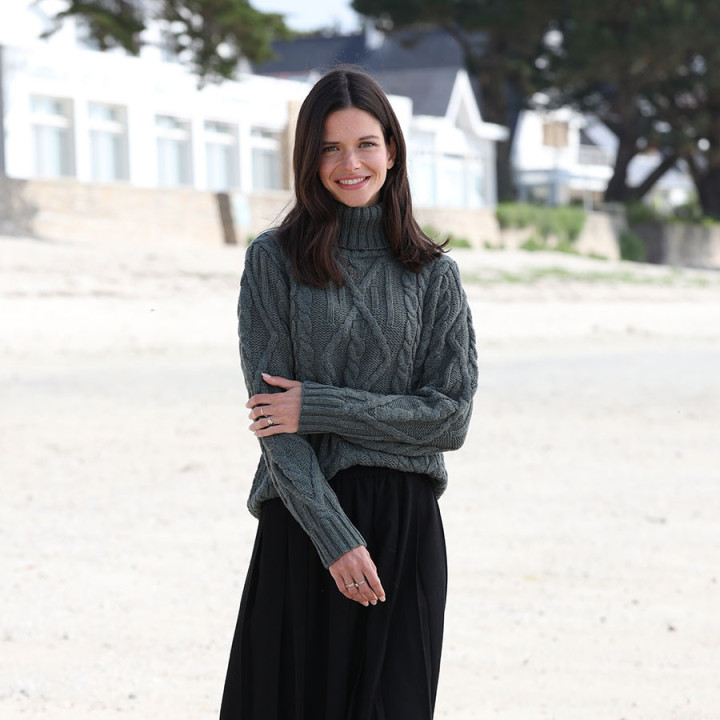 Inis Crafts Green Merino Turtleneck Sweater