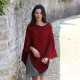 Aran Woollen Mills Twisted Red Supersoft Poncho