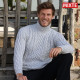 Aran Woolen Mills Gray Turtleneck Sweater