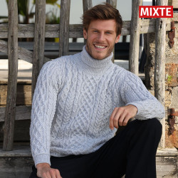Aran Woolen Mills Gray Turtleneck Sweater