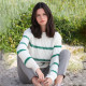 Cardigan Ada Ecru Et vert Out Of Ireland