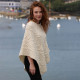 Poncho Torsades Ecru Aran Woollen Mills
