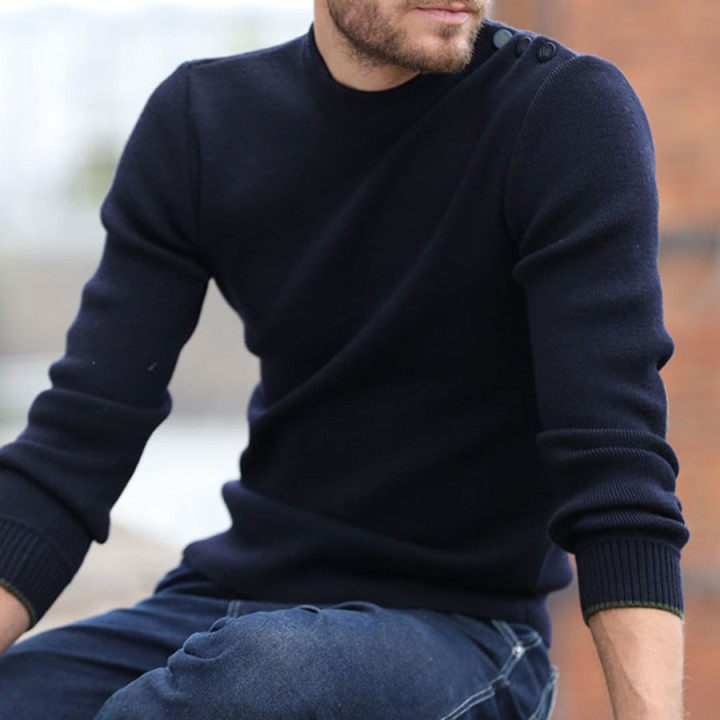 Pull Marin Navy Royal Mer