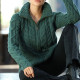Cardigan Zippé Vert Aran Woollen Mills