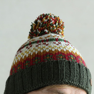 Bonnet jordan pompon vert kusan