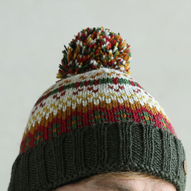 Beanie jordan pompom green kusan