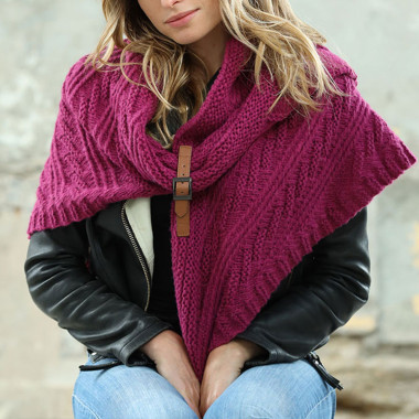Echarpe Maille Rose Out Of Ireland