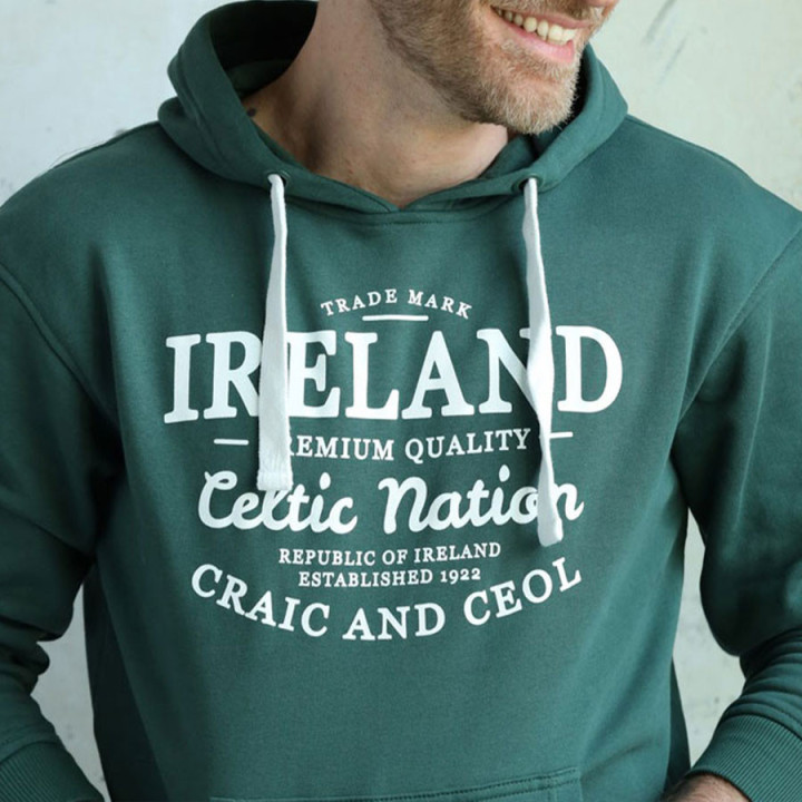 Sweat Capuche Ireland Vert Foncé