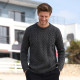 Supersoft Grey Round Neck Sweater Aran Woollen Mills
