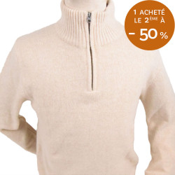 Celtic Alliance Mottle Beige Half-Zip Sweater