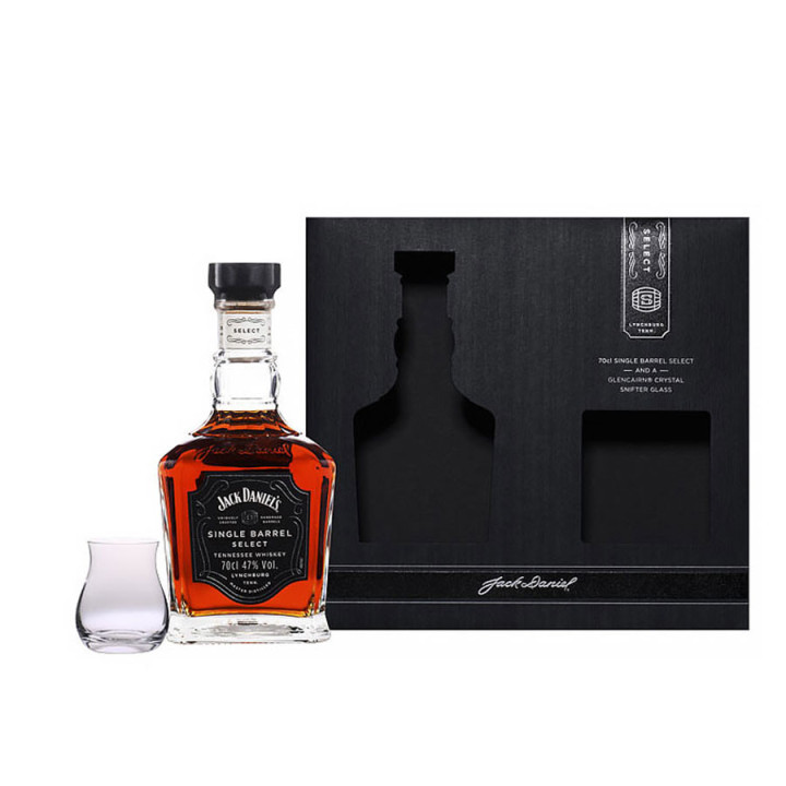 Coffret Jack Daniels Single Barrel 70cl 45° + 2 verres