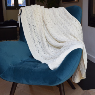 Plaid rainbow lace supersoft ecru