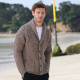 Cardigan Kells Beige Aran Woollen Mils