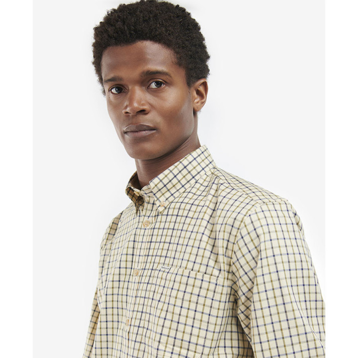 Chemise Sport Tattersall Navy/Olive Barbour