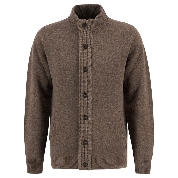 Cardigan Essential Patch Dark Stone Barbour