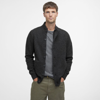 Cardigan Essential Patch Charcoal Marl Barbour