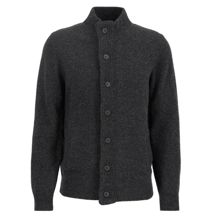 Barbour Essential Patch Charcoal Marl Cardigan